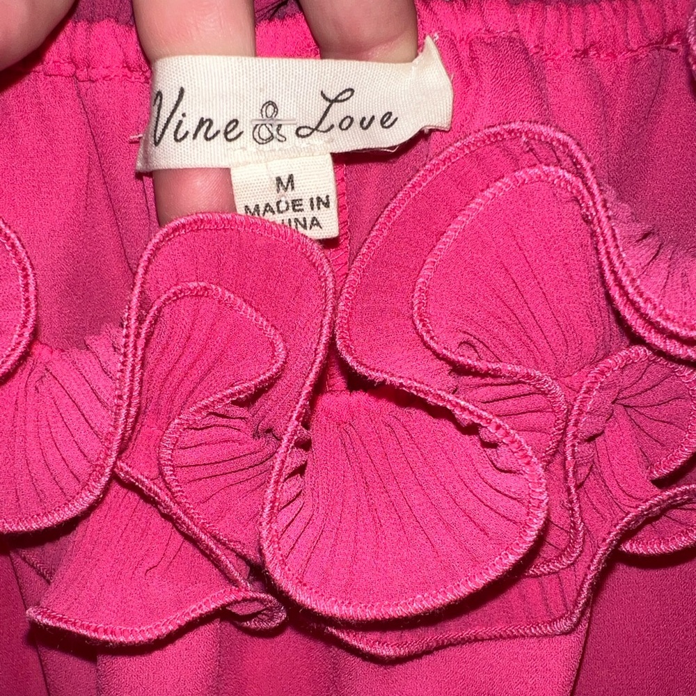 Vine & Love Pink Off The Shoulder Top - Picture 4 of 7